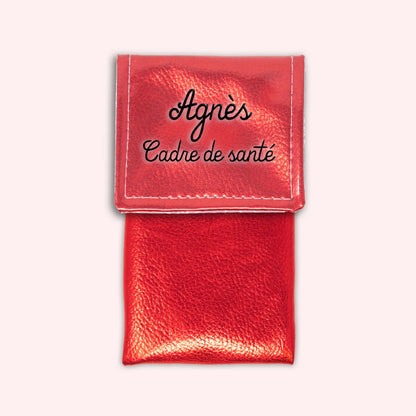 Metallic Red Magnetic Pouch