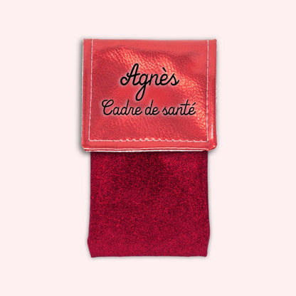 Metallic Red Magnetic Pouch