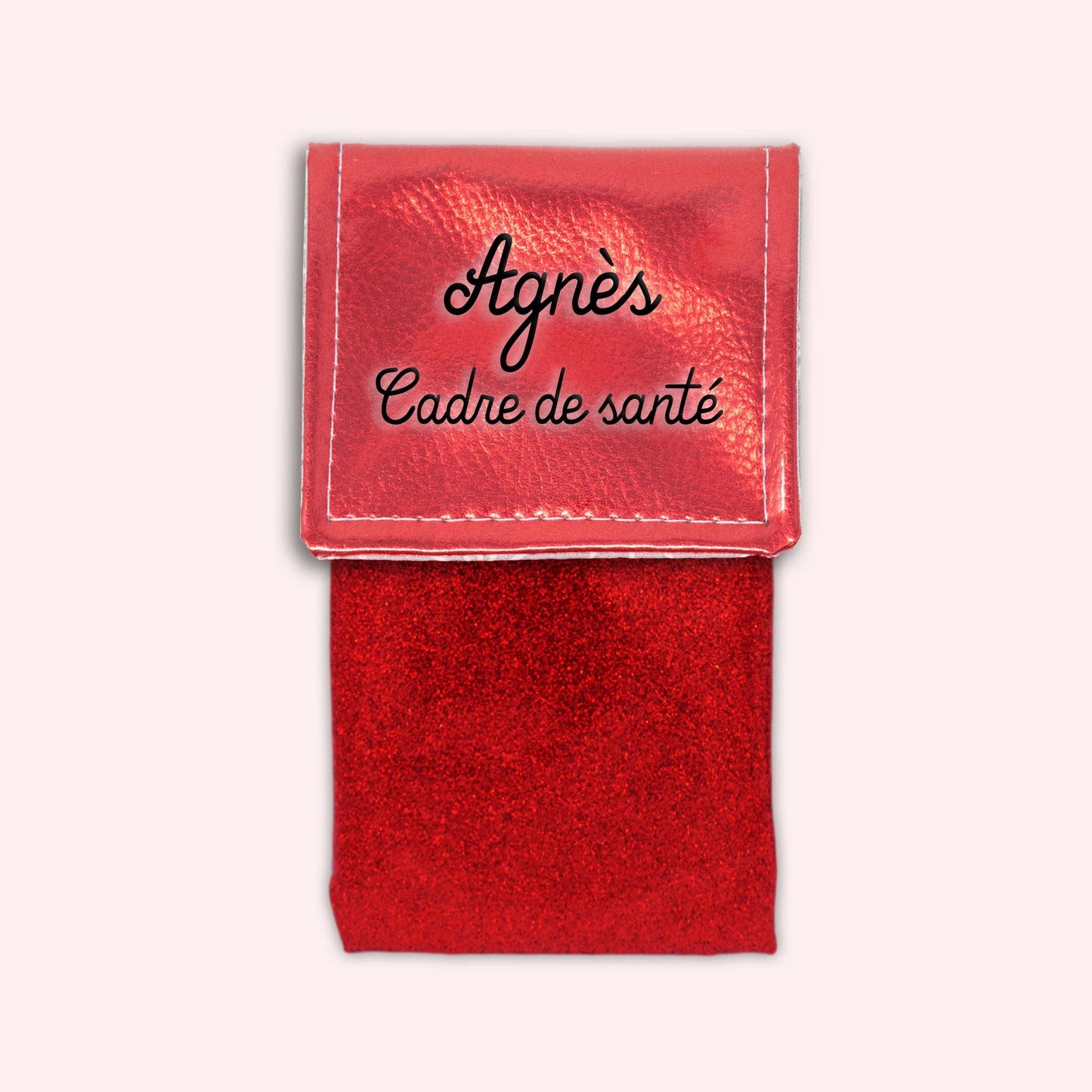 Metallic Red Magnetic Pouch