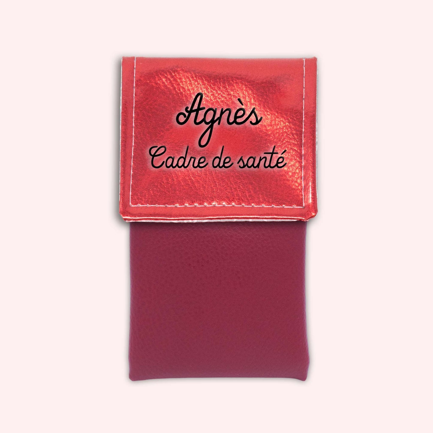 Metallic Red Magnetic Pouch