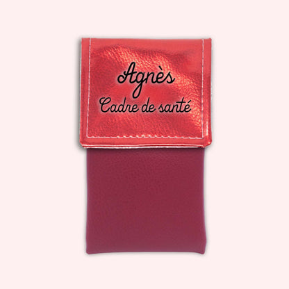 Metallic Red Magnetic Pouch