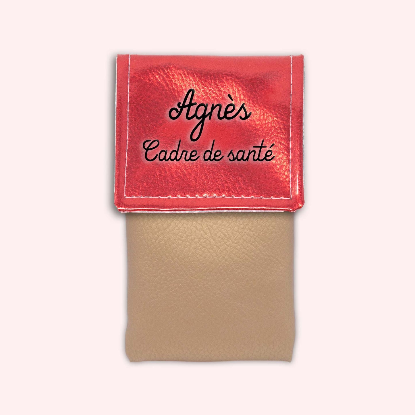 Metallic Red Magnetic Pouch