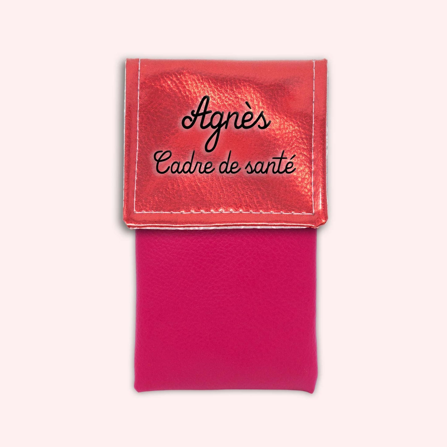 Metallic Red Magnetic Pouch