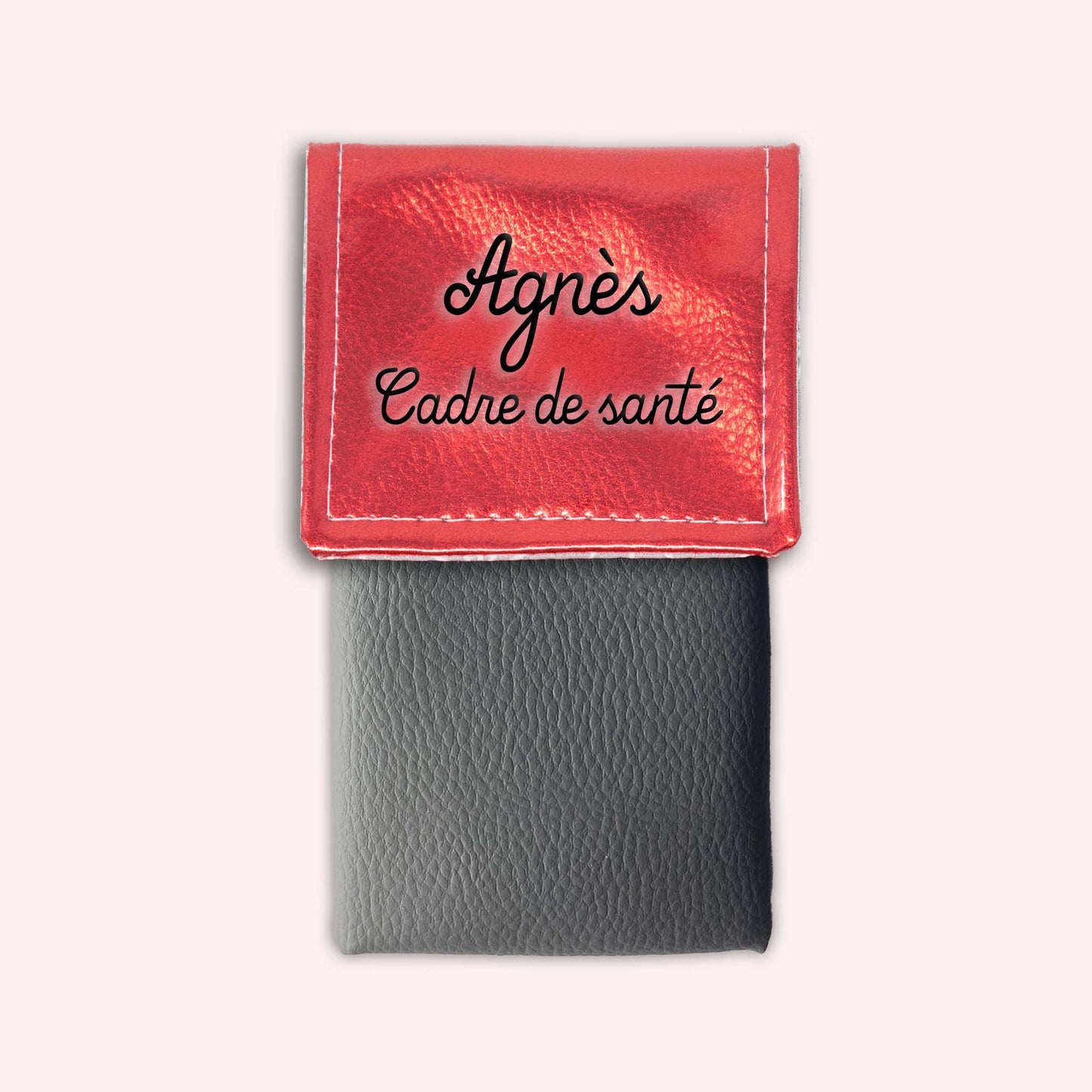 Metallic Red Magnetic Pouch