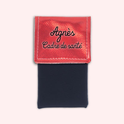 Metallic Red Magnetic Pouch