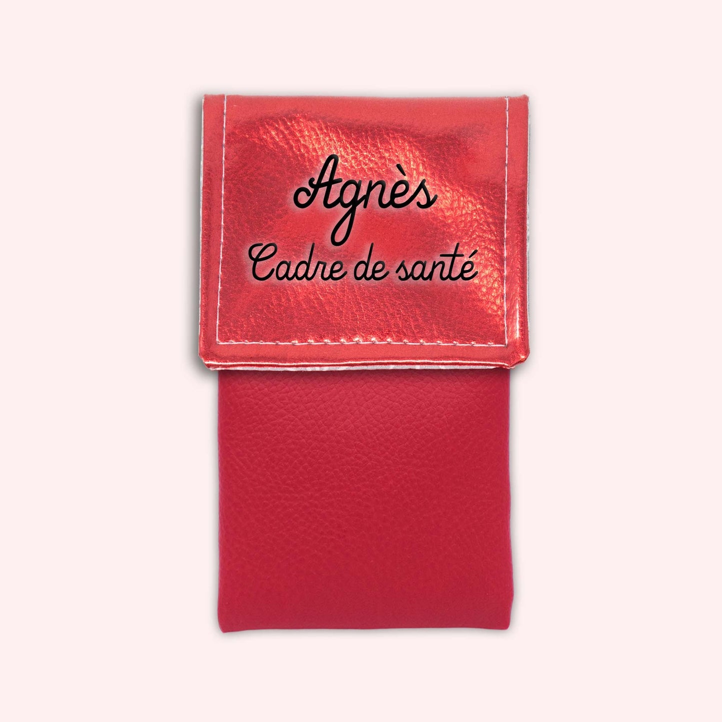 Metallic Red Magnetic Pouch