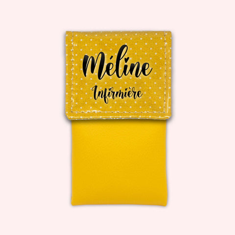 Yellow Polka Dot Magnetic Pouch