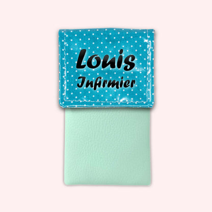 Pochette aimantée Turquoise Petits Pois