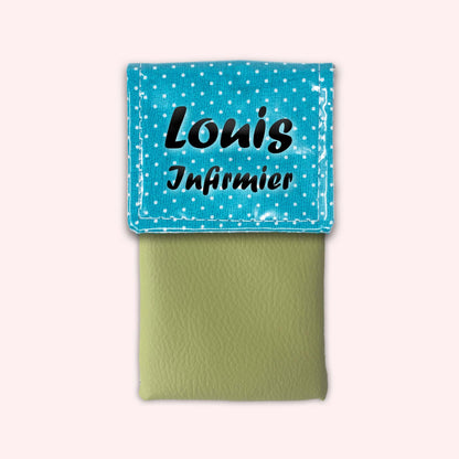 Pochette aimantée Turquoise Petits Pois