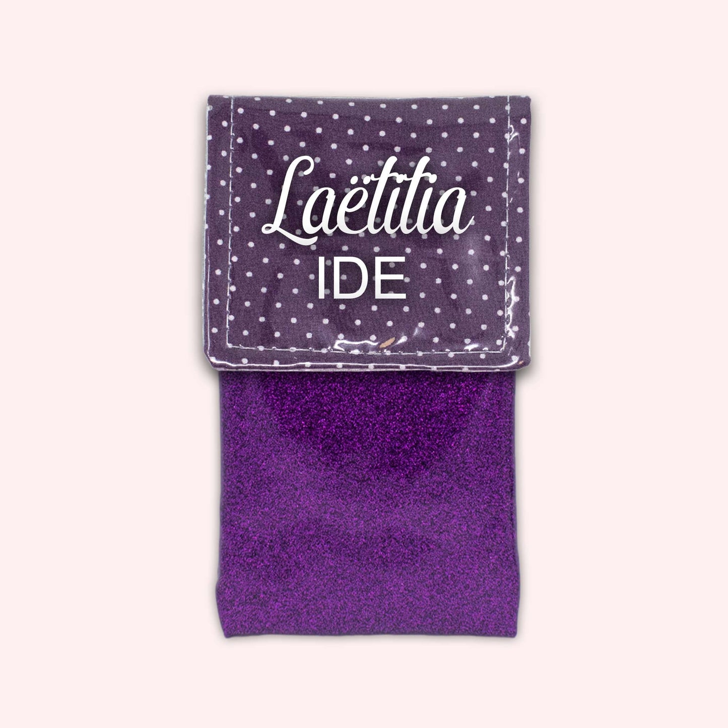 Pochette aimantée Violet Petits Pois