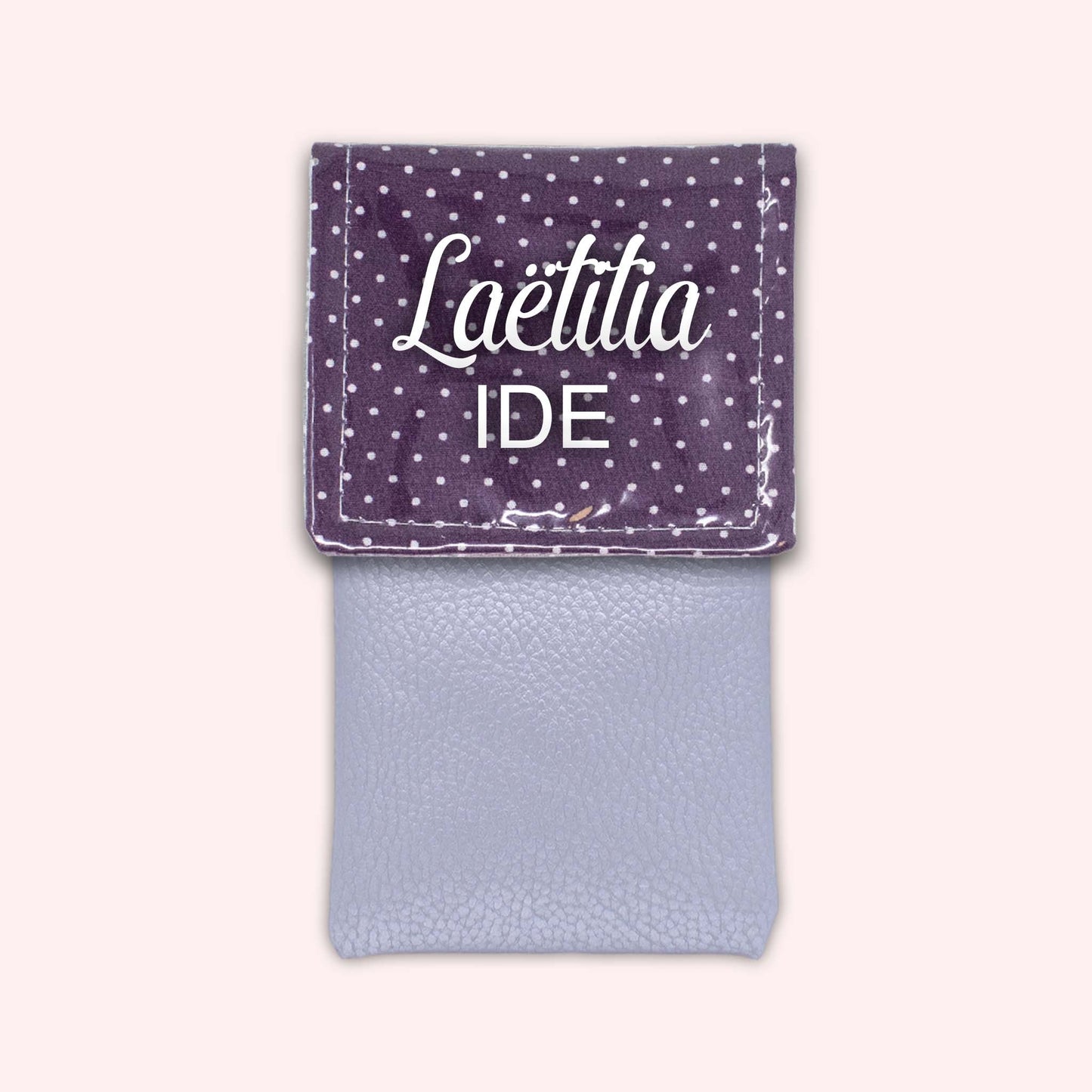 Pochette aimantée Violet Petits Pois