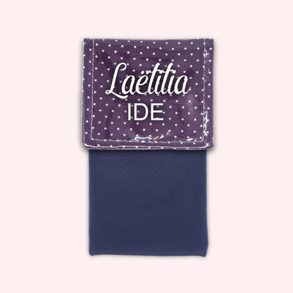 Pochette aimantée Violet Petits Pois