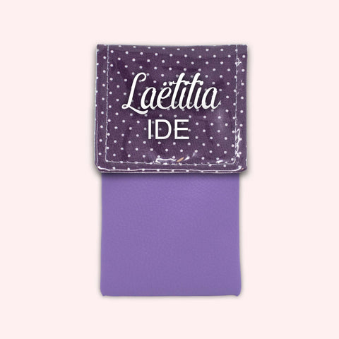 Purple Polka Dot Magnetic Pouch