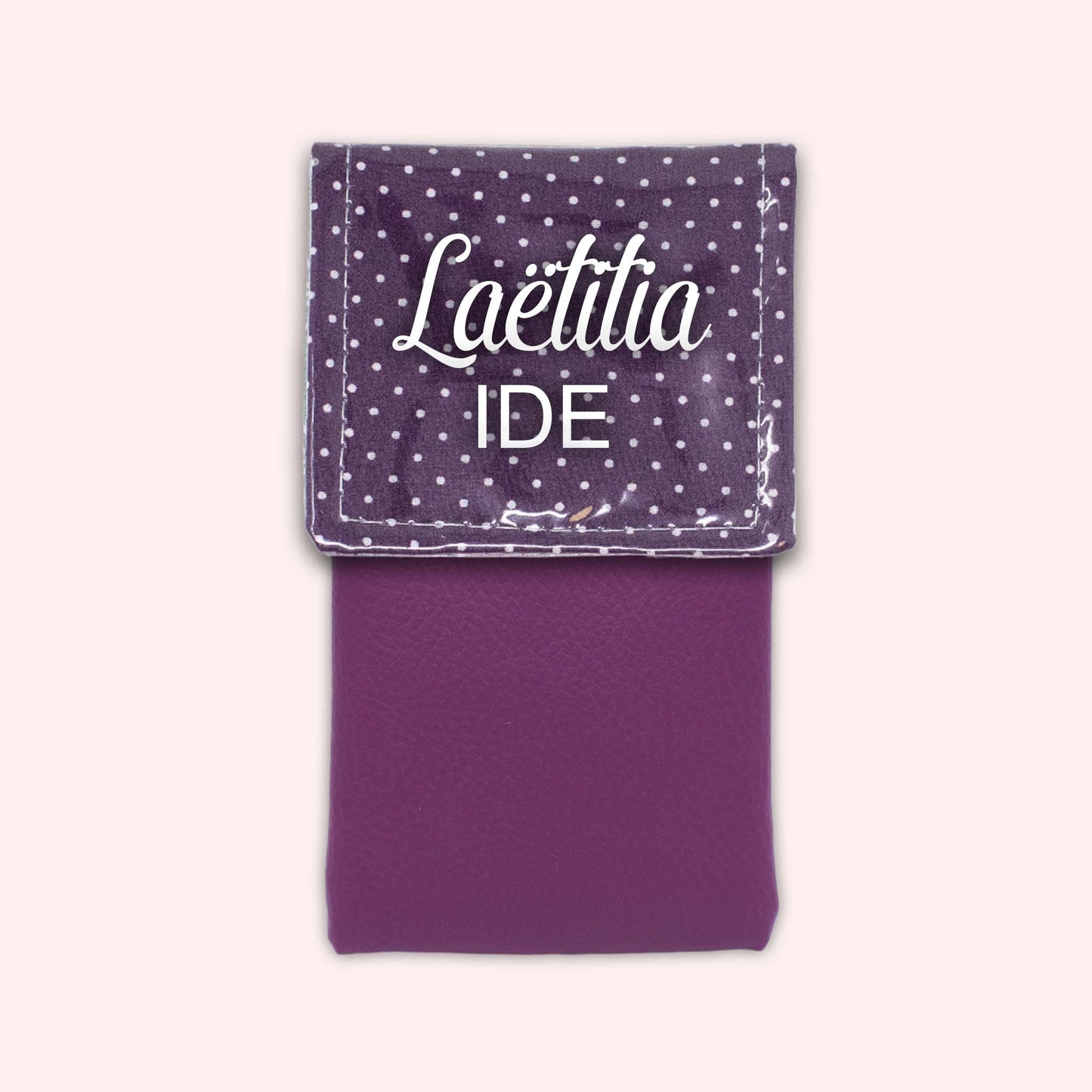 Pochette aimantée Violet Petits Pois