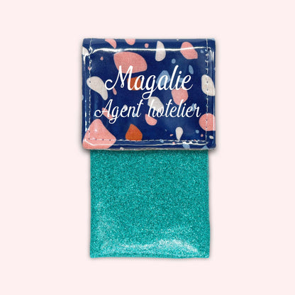 Pochette aimantée Terrazzo Bleu Marine