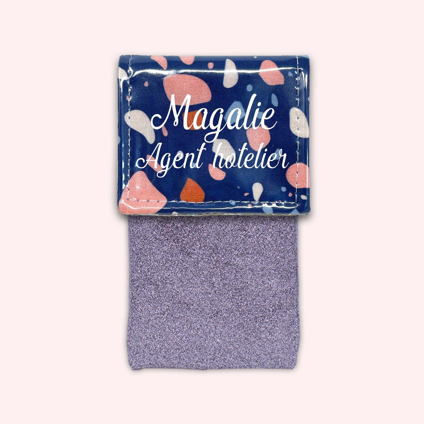 Pochette aimantée Terrazzo Bleu Marine