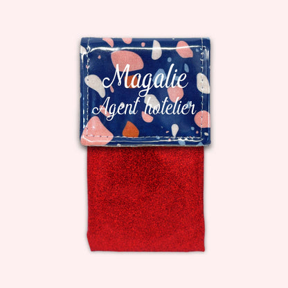 Pochette aimantée Terrazzo Bleu Marine