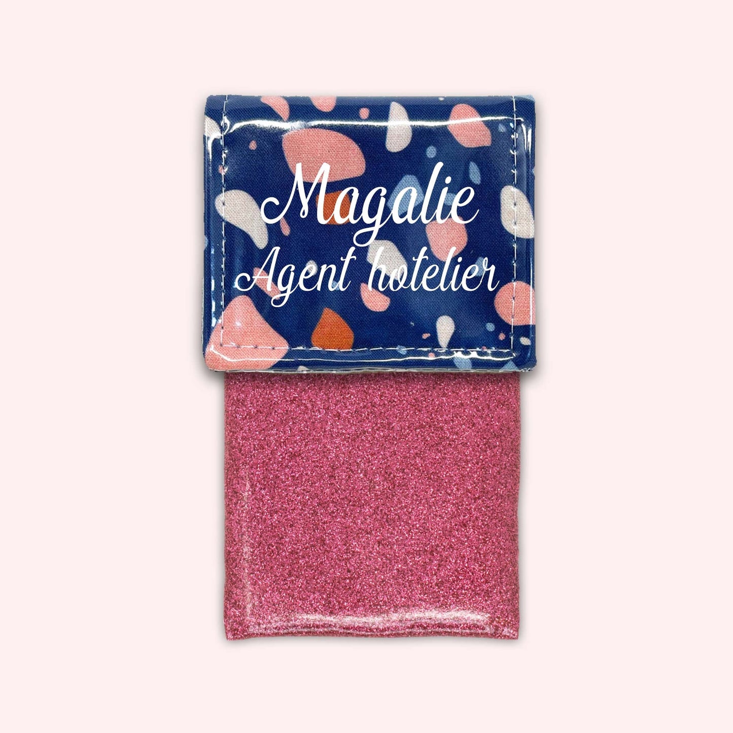 Pochette aimantée Terrazzo Bleu Marine