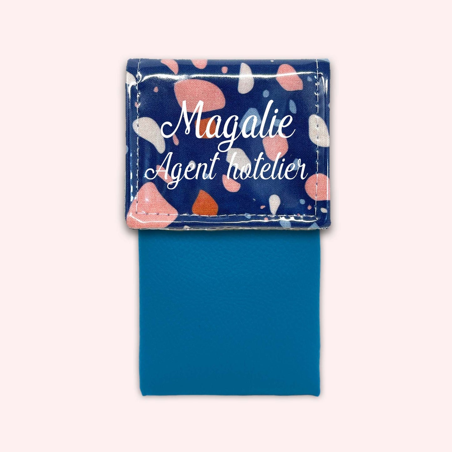 Pochette aimantée Terrazzo Bleu Marine