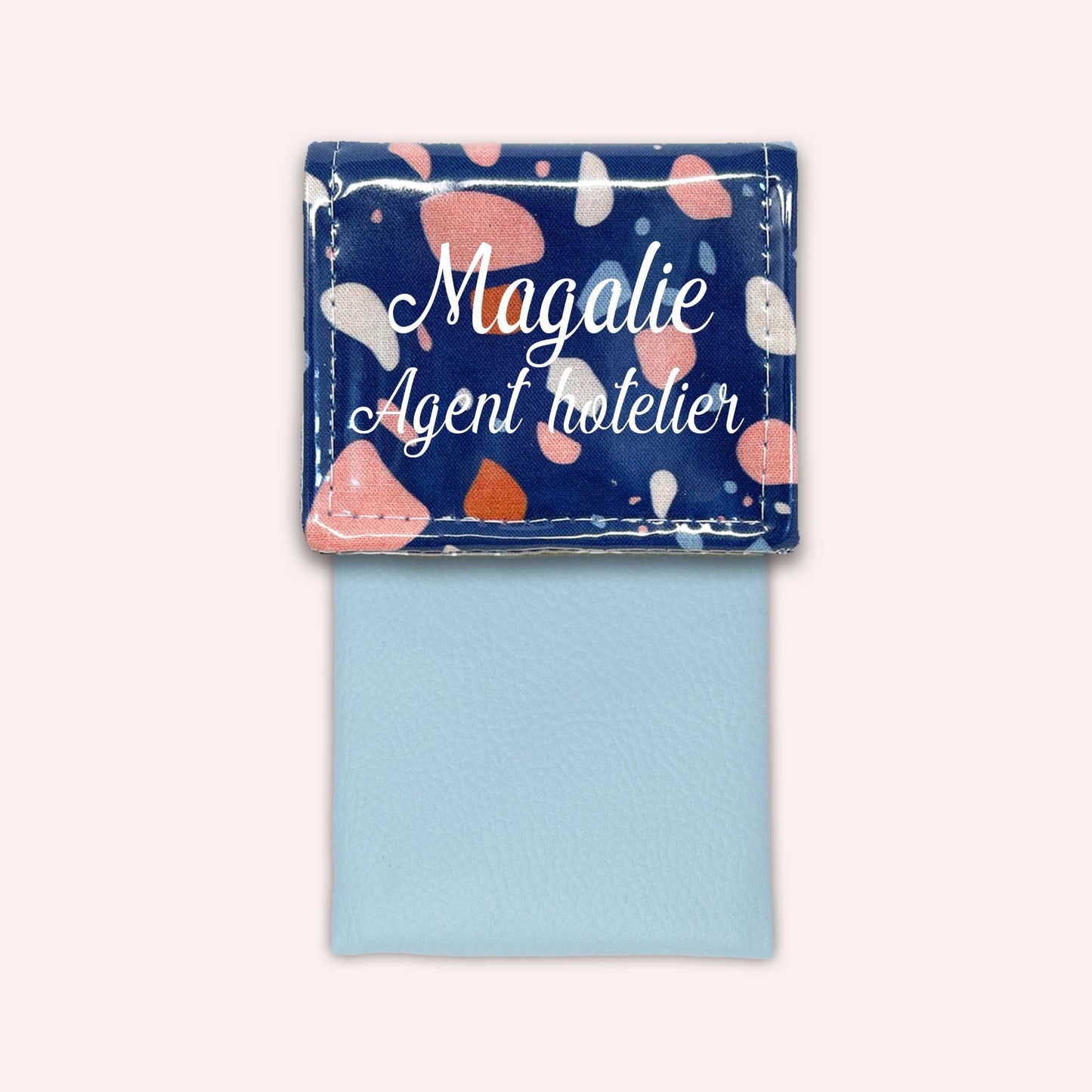 Pochette aimantée Terrazzo Bleu Marine