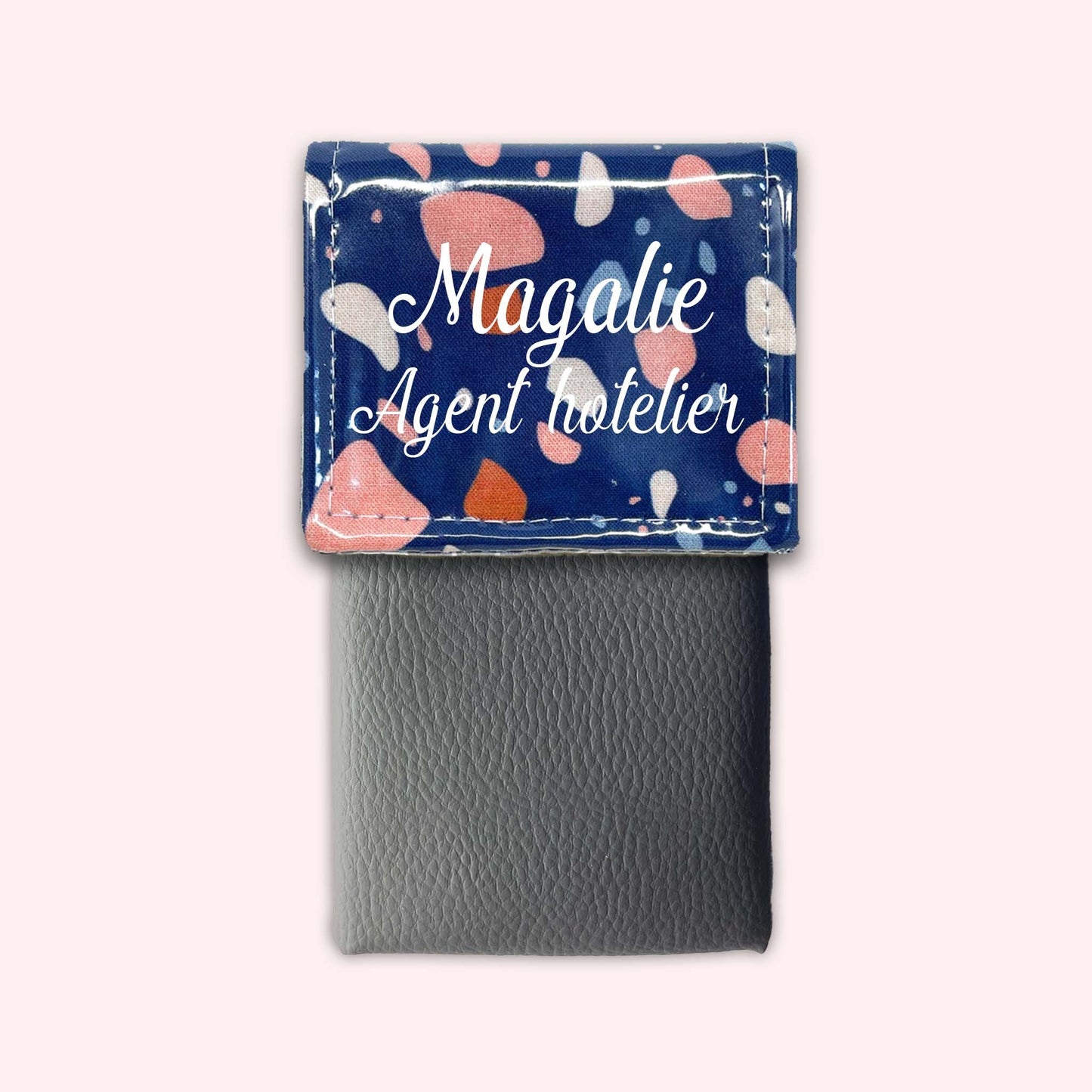 Pochette aimantée Terrazzo Bleu Marine