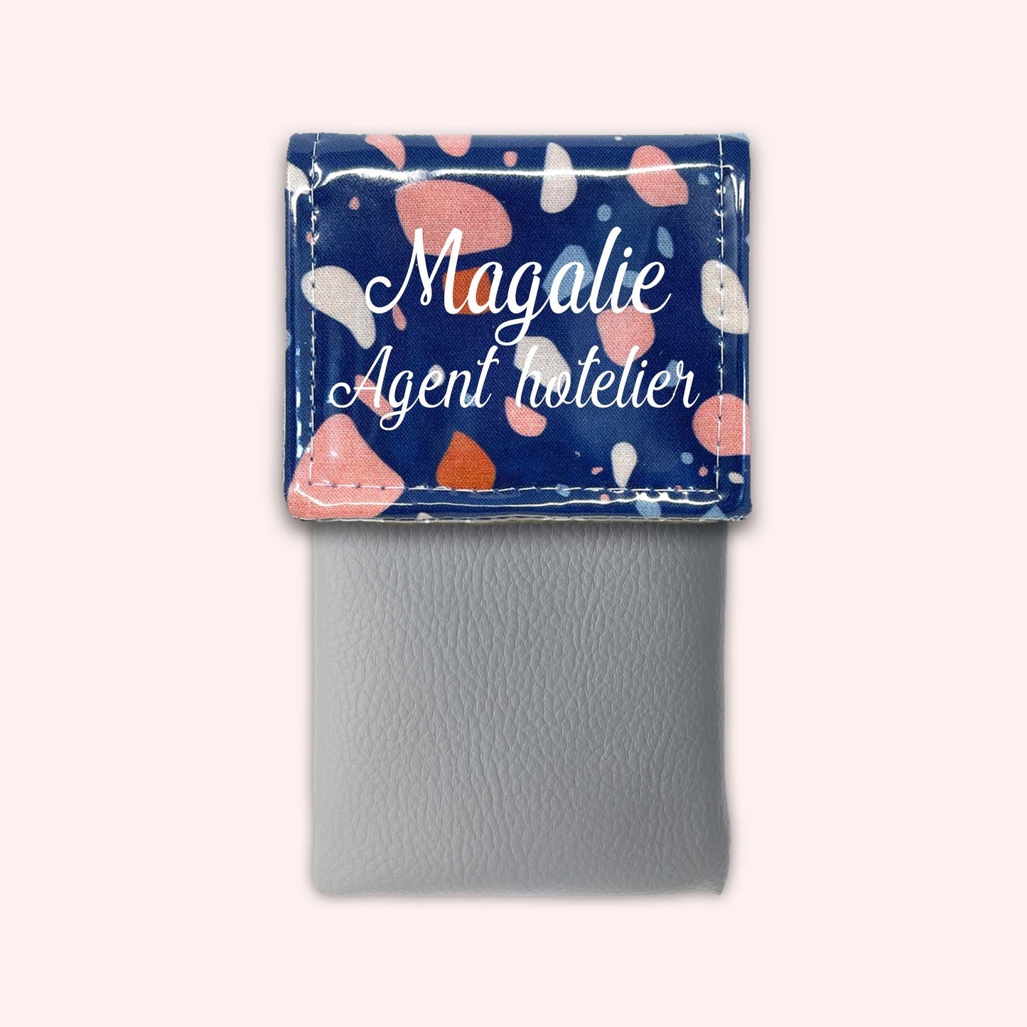 Pochette aimantée Terrazzo Bleu Marine