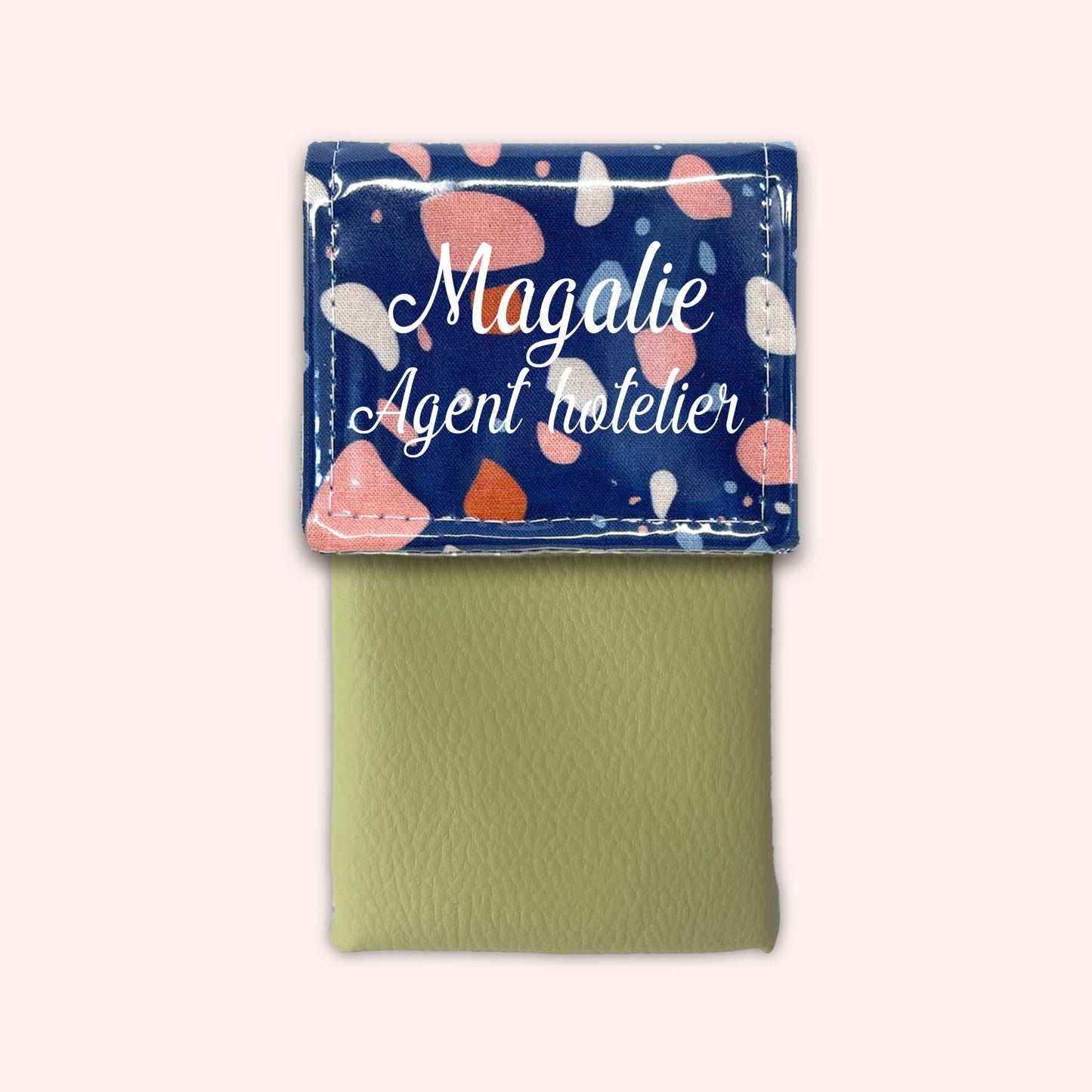 Pochette aimantée Terrazzo Bleu Marine