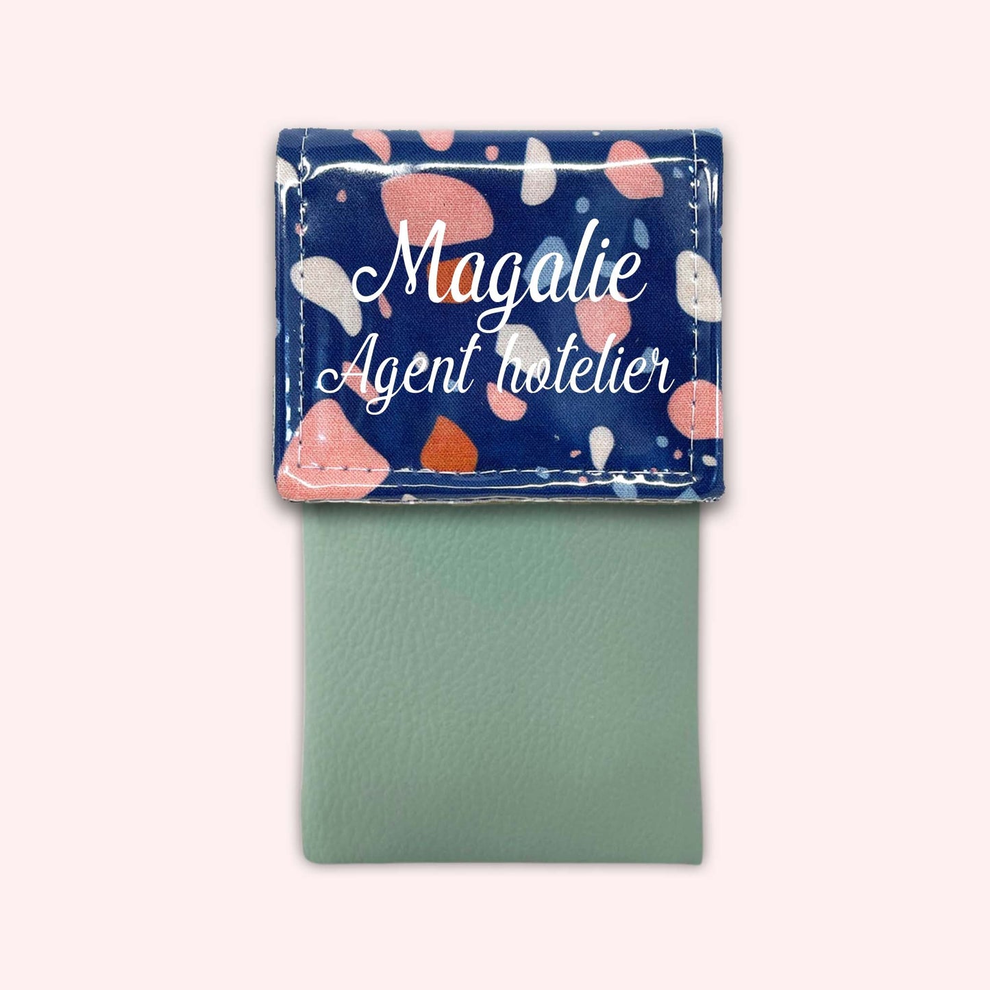 Pochette aimantée Terrazzo Bleu Marine