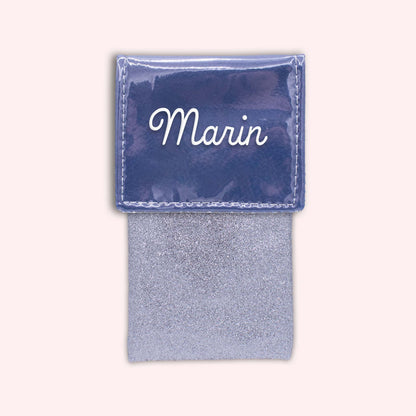 Two-tone pouch with royal blue flap