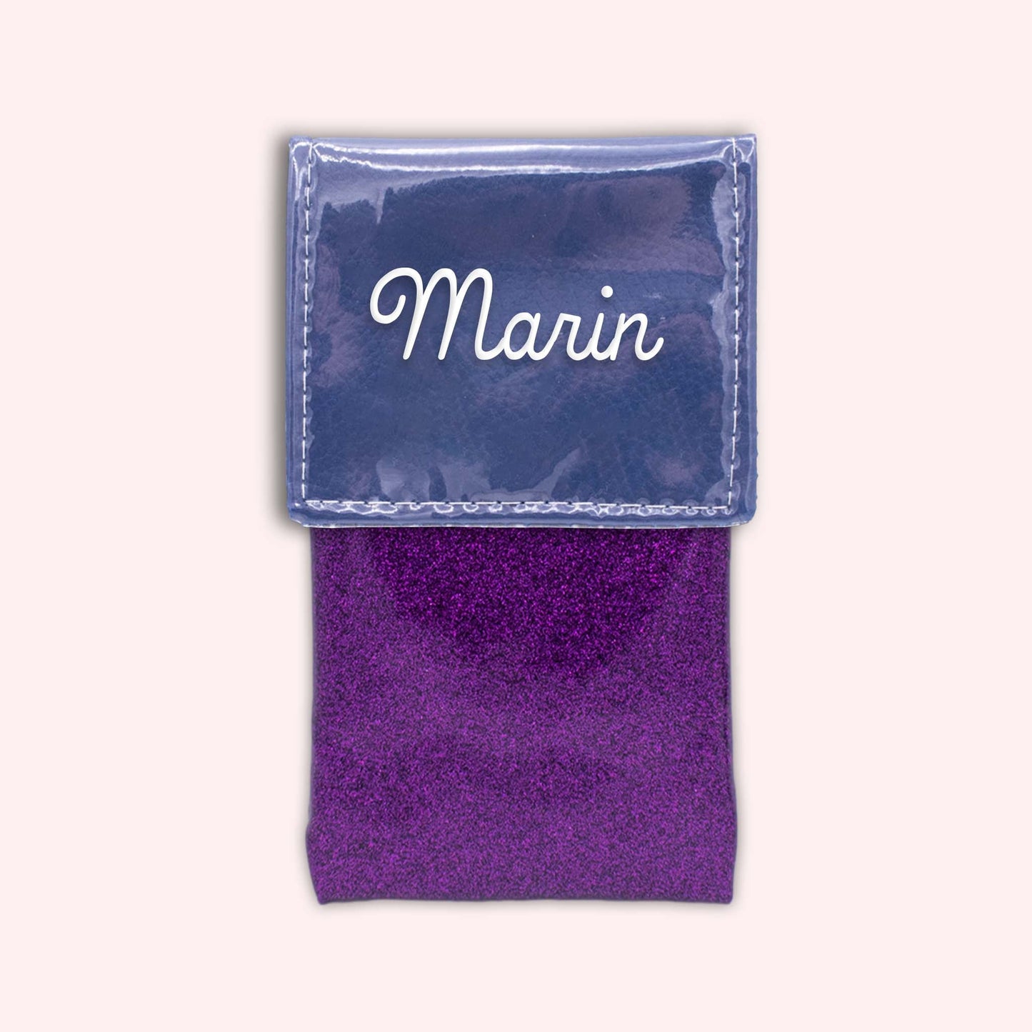 Two-tone pouch with royal blue flap