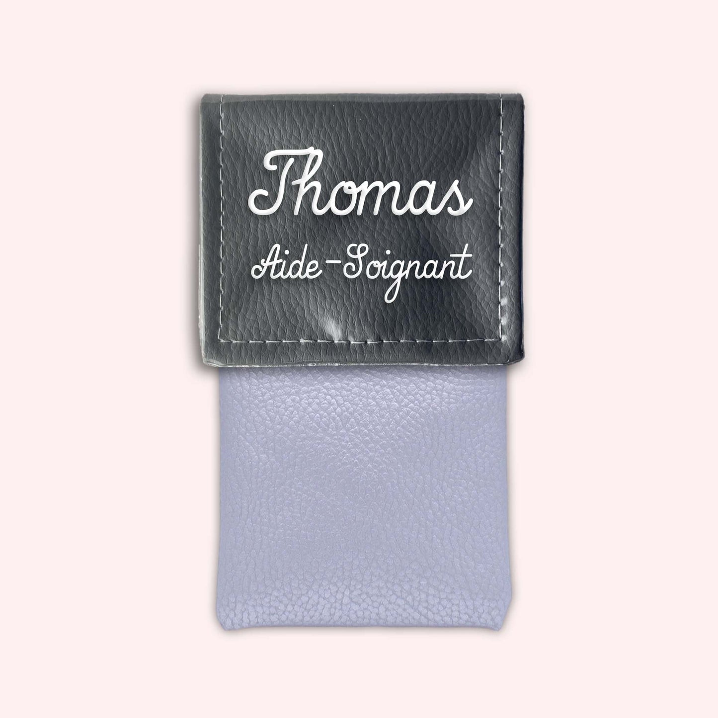 Two-tone dark grey flap pouch