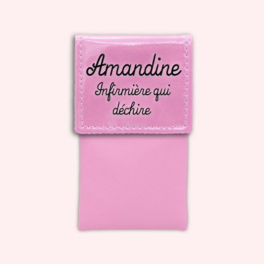 Pale pink magnetic pouch