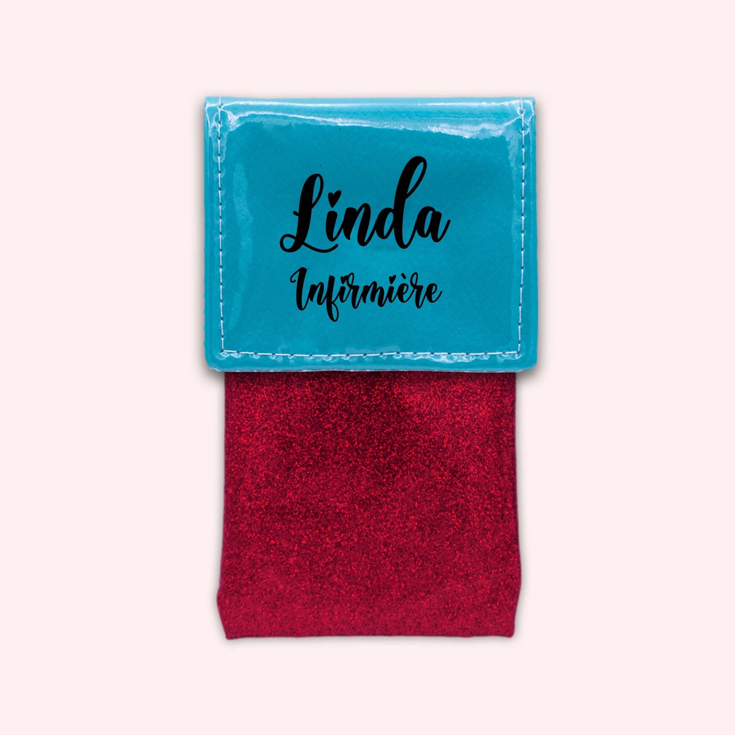 Two-tone Turquoise flap pouch