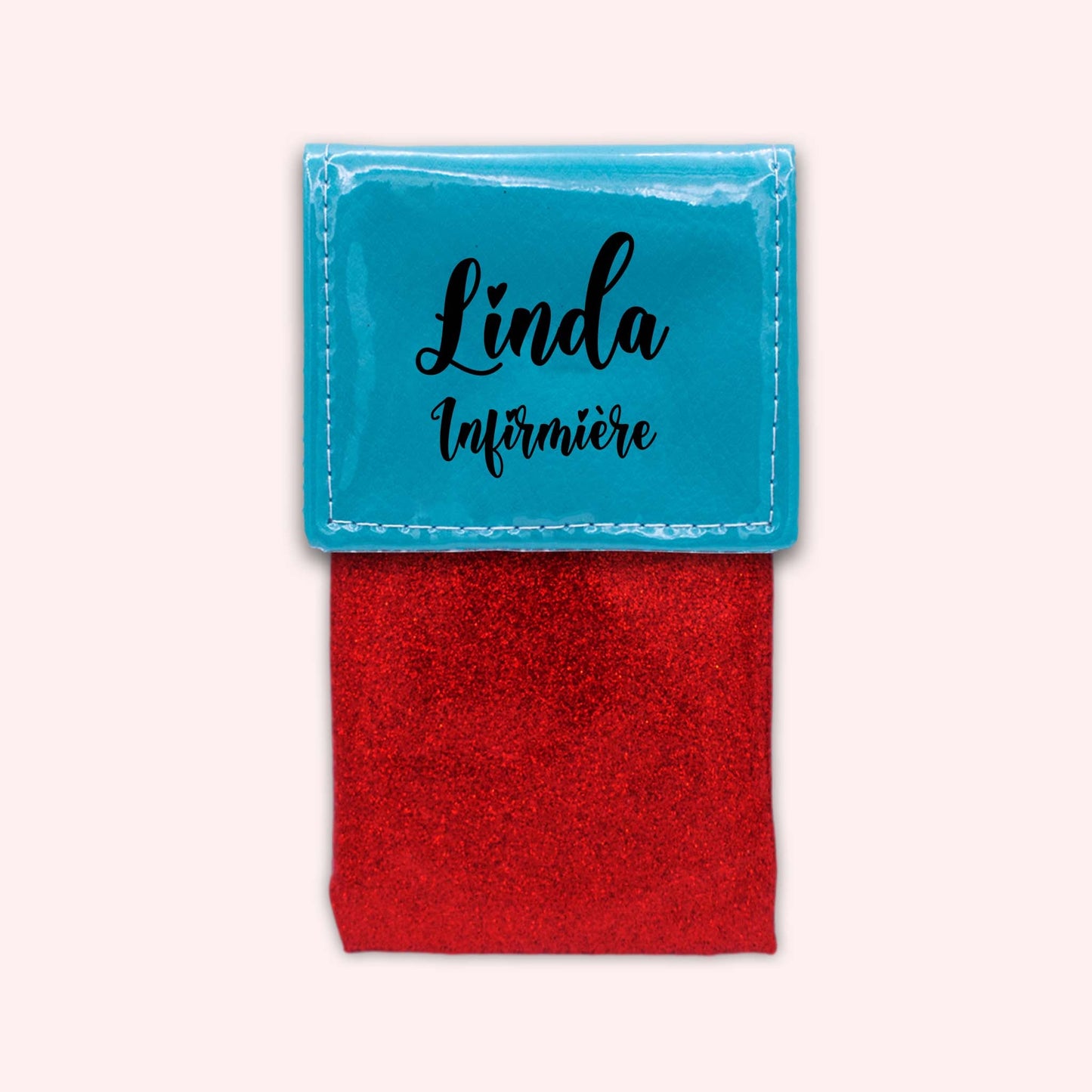 Two-tone Turquoise flap pouch