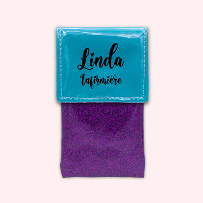 Two-tone Turquoise flap pouch