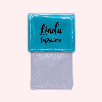 Two-tone Turquoise flap pouch