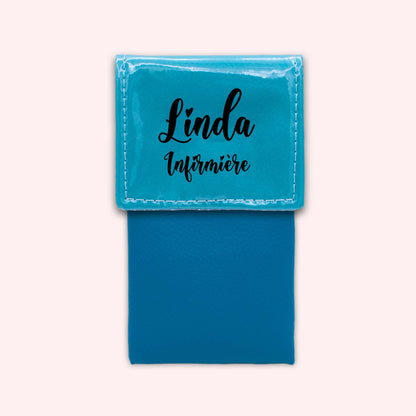 Two-tone Turquoise flap pouch