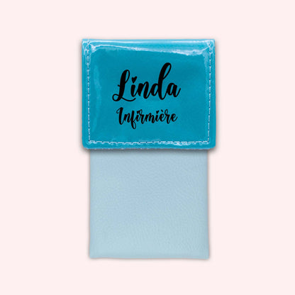 Two-tone Turquoise flap pouch