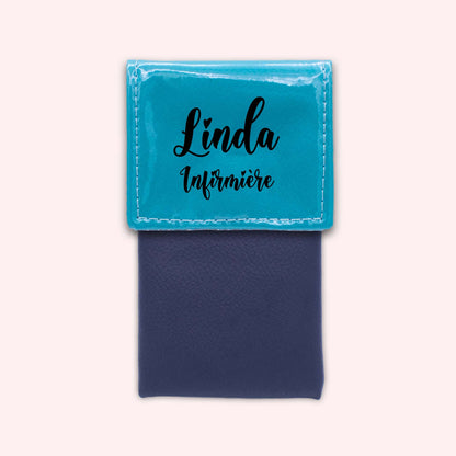 Two-tone Turquoise flap pouch