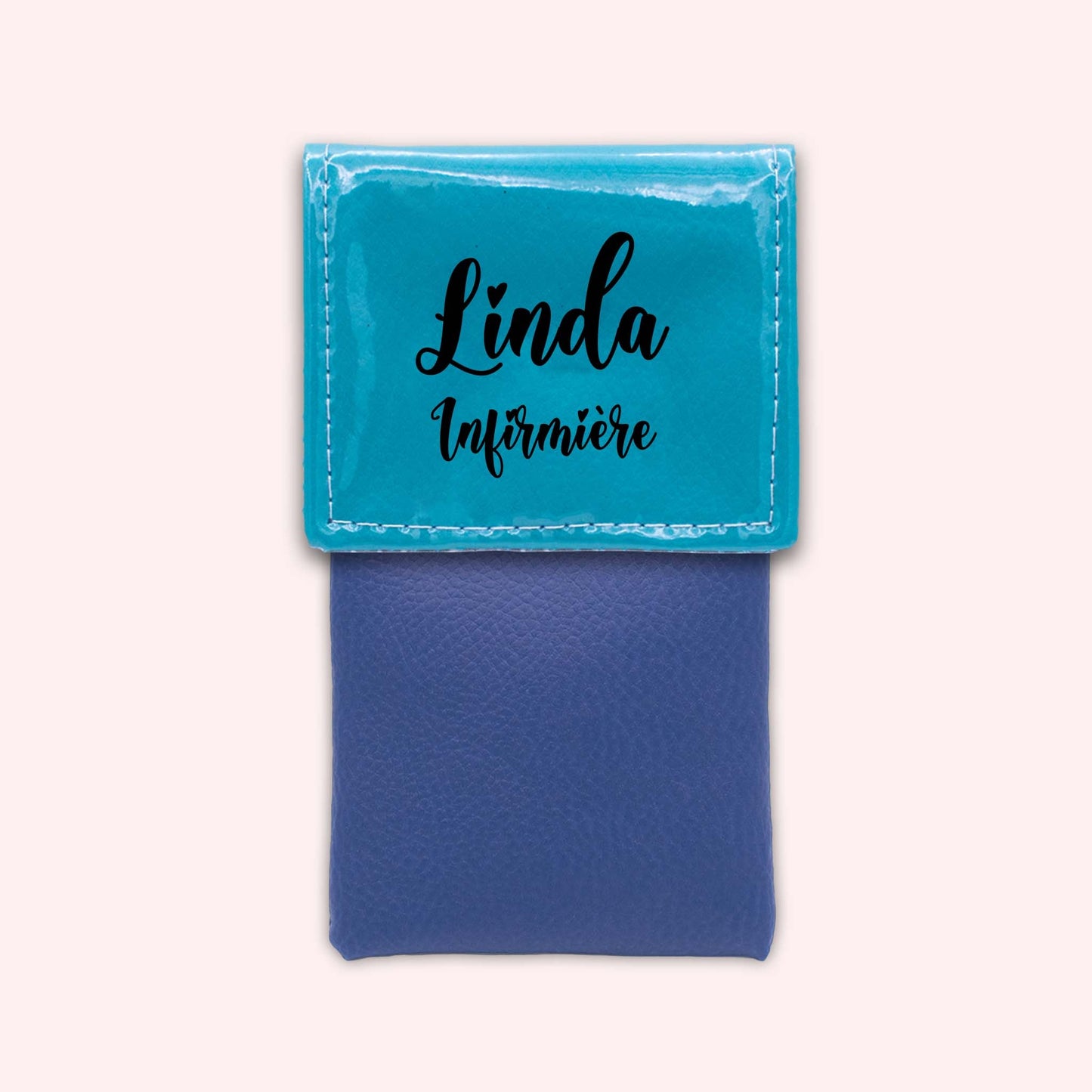 Two-tone Turquoise flap pouch