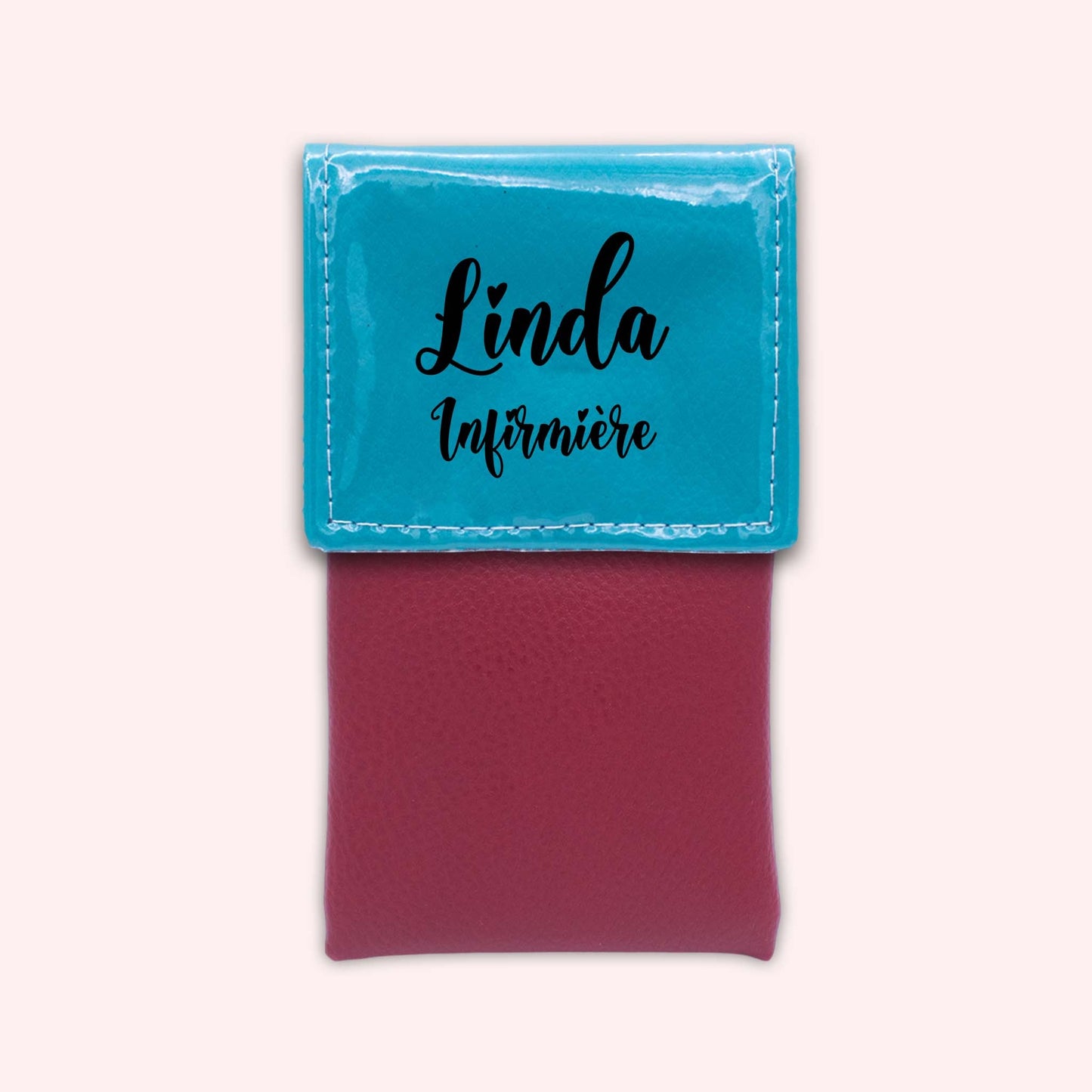 Two-tone Turquoise flap pouch