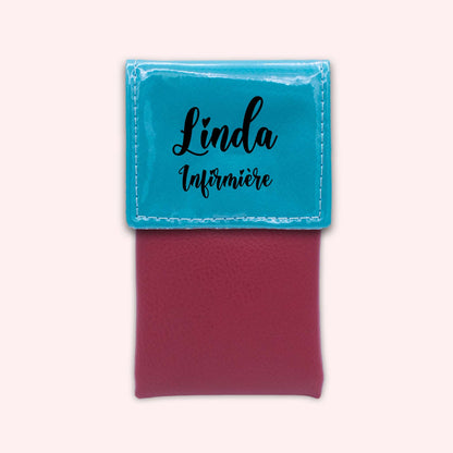 Two-tone Turquoise flap pouch