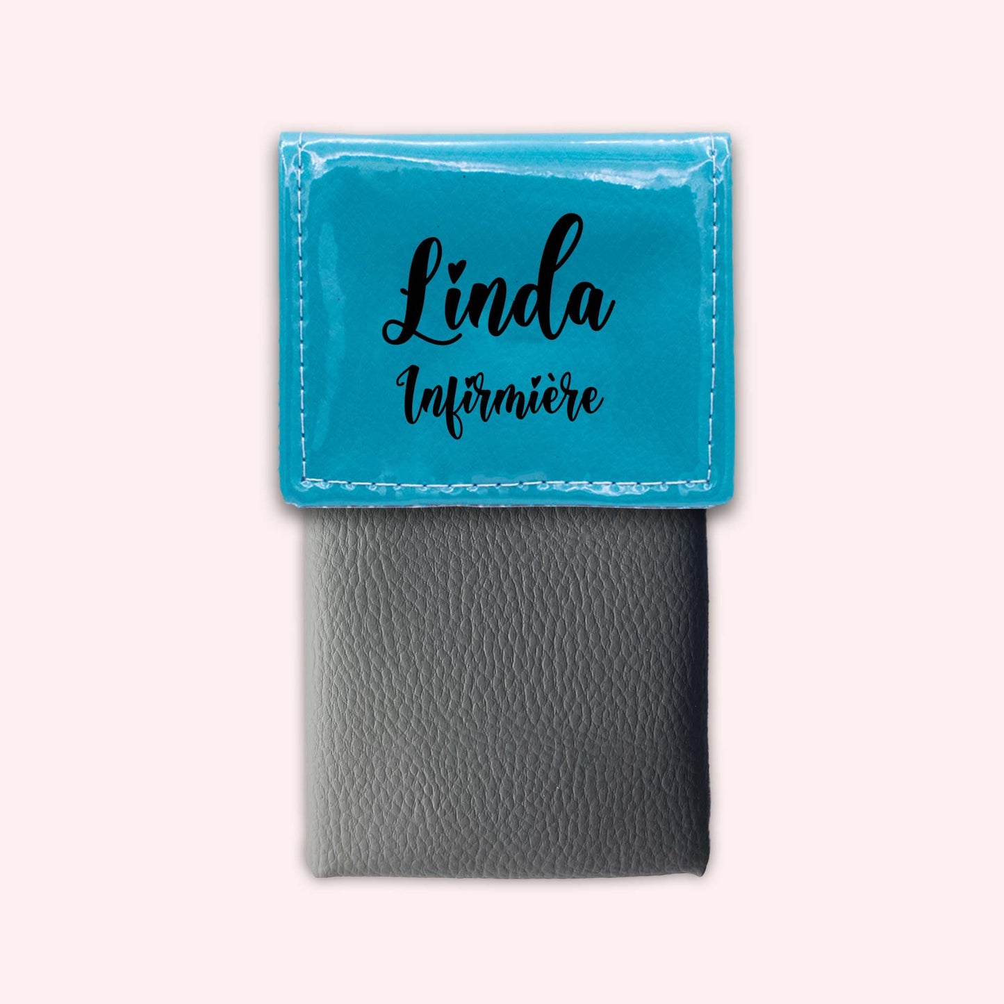 Two-tone Turquoise flap pouch