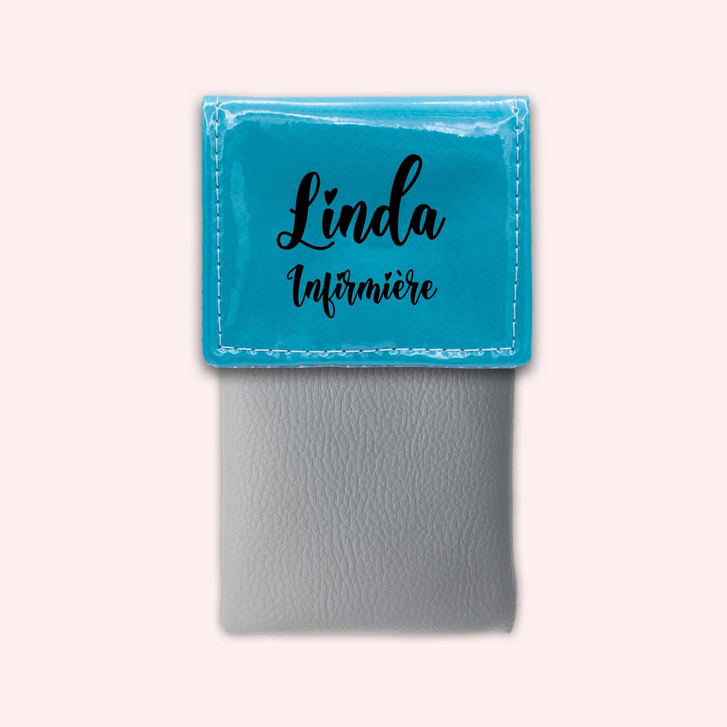 Two-tone Turquoise flap pouch