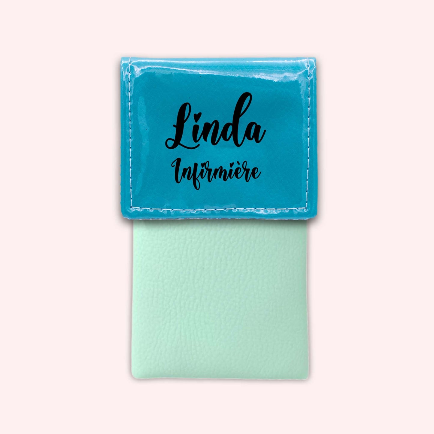 Two-tone Turquoise flap pouch