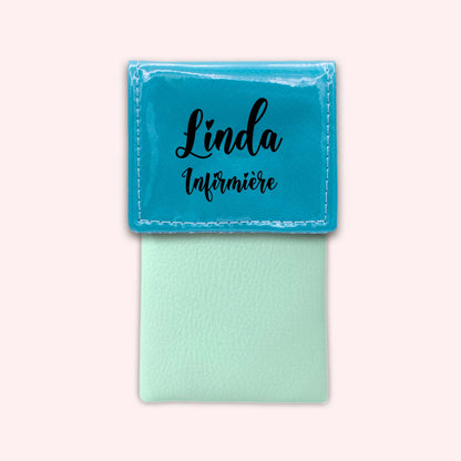 Two-tone Turquoise flap pouch