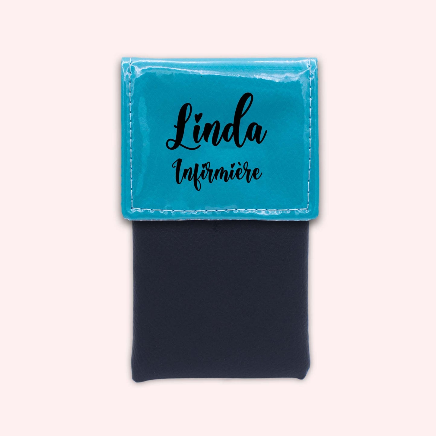 Two-tone Turquoise flap pouch