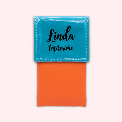 Two-tone Turquoise flap pouch