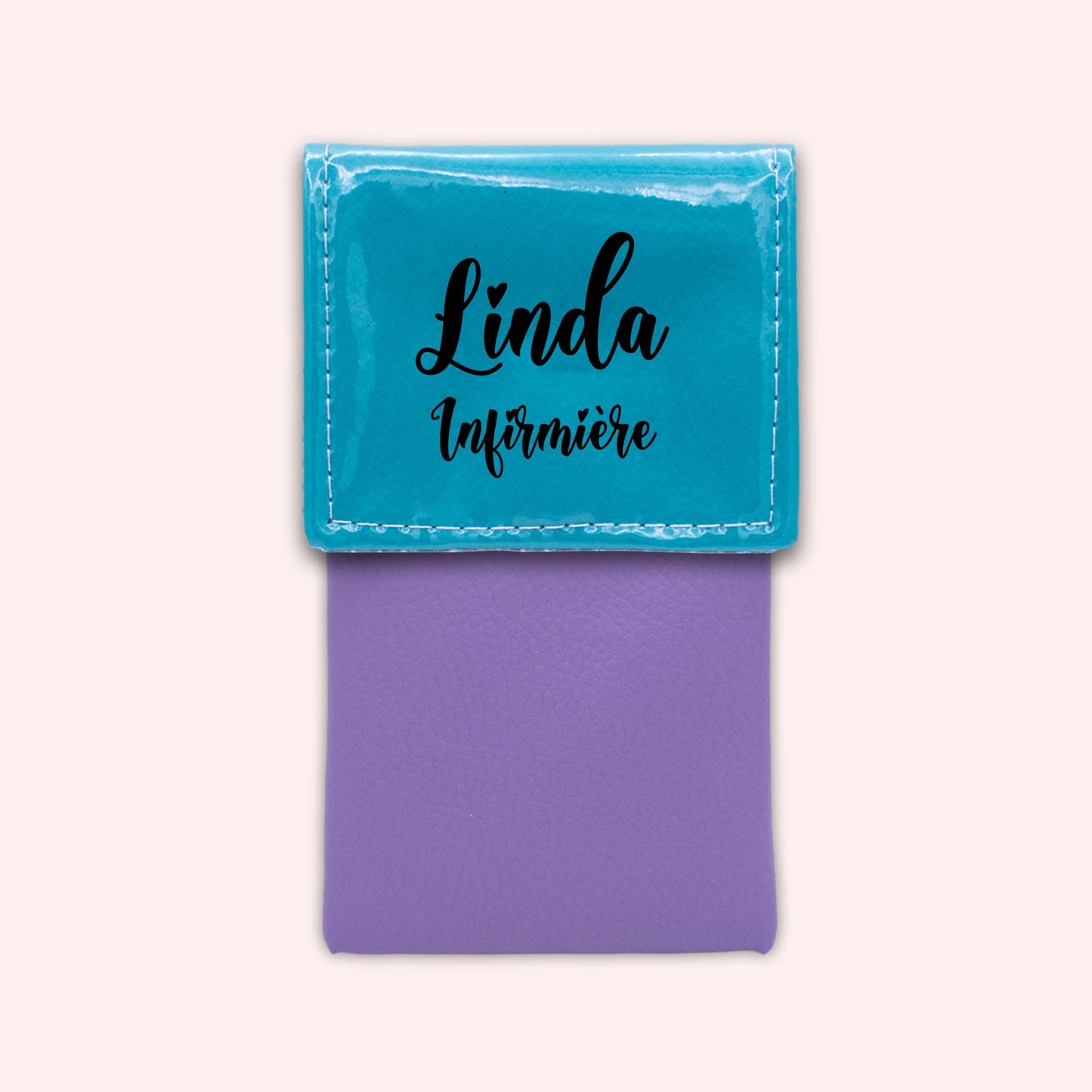 Two-tone Turquoise flap pouch