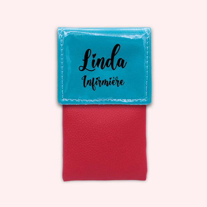 Two-tone Turquoise flap pouch